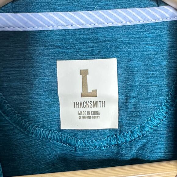 TRACKSMITH The Session Hooded Jacket Teal Blue Sz L $148 {H17} - Picture 5 of 5